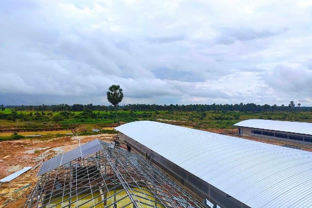 Kampong Cham, Camboja - Fazenda Sistema de Armazenamento Óptico Pure Off -Grid