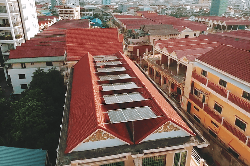 Bangkok, Tailândia - Projeto de armazenamento fotovoltaico da villa agrícola